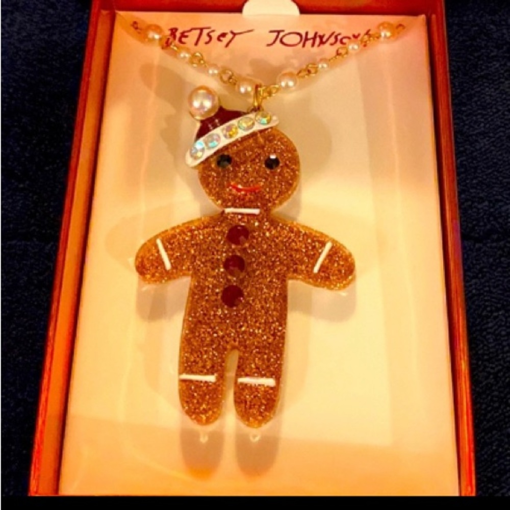 Betsey Johnson  gingerbread necklace